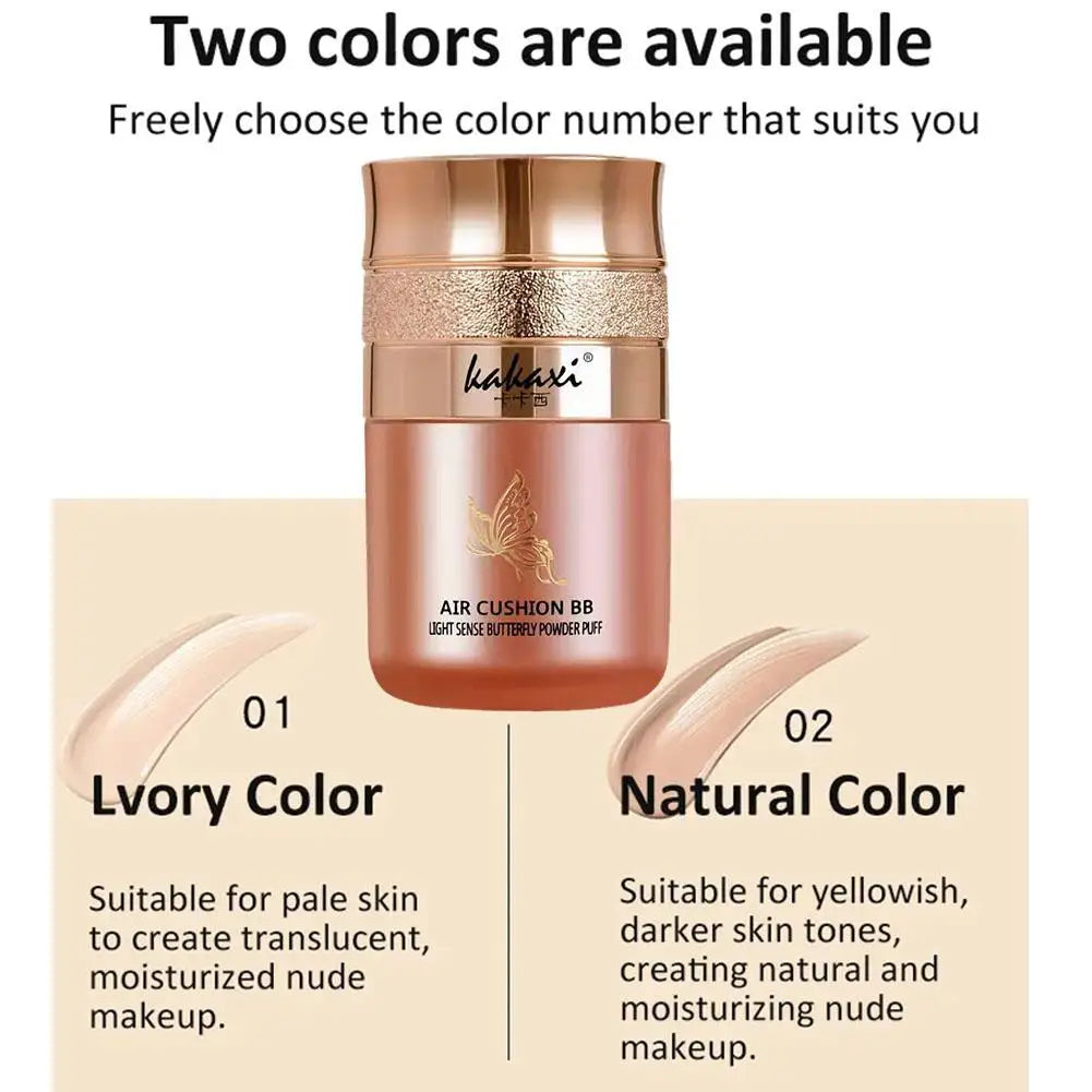 Butterfly Air Cushion BB Cream – Fond de Teint Fluide Compact | Hydratant, Longue Tenue, Correcteur & Base de Maquillage🚚 Livraison rapide FelizShop