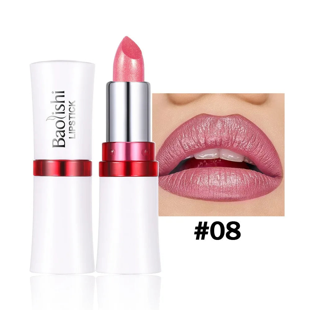 Rouge à Lèvres Pailleté Métallique – 12 Couleurs Intenses | Fini Brillant Nacré, Longue Tenue & Facile à Appliquer🚚 Livraison rapide FelizShop