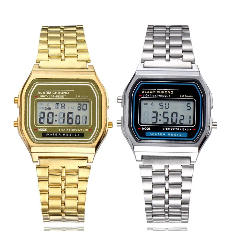 Montre Digitale LED 2025 – Sport & Waterproof – Unisexe, Style Moderne & Finition Dorée🚚 Livraison rapide en 8 à 12 jours ouvrés depuis la France FelizShop