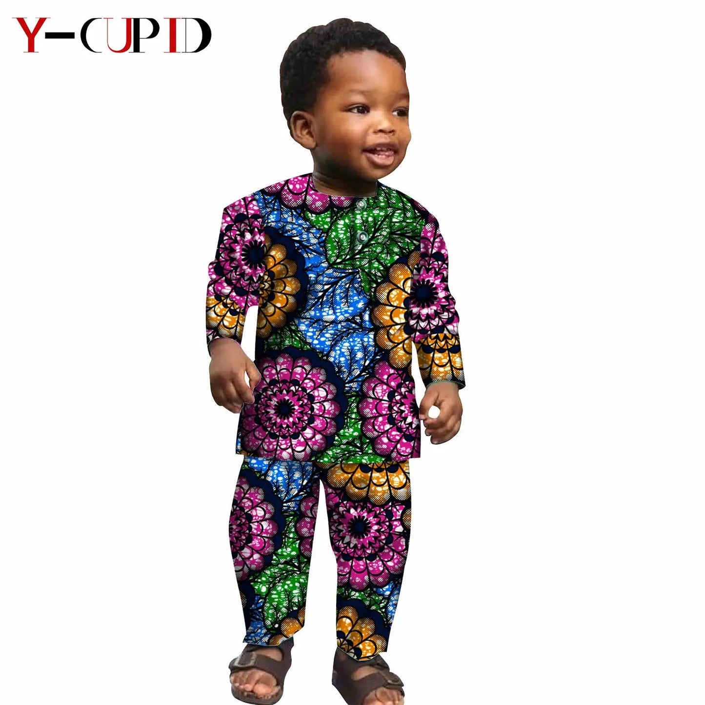 Ensemble Africain Garçon 2 Pièces – Chemise & Pantalon FelizShop