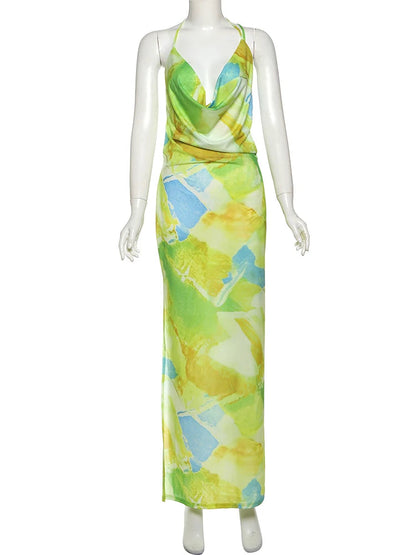 Weird Puss Sexy Swing Collar Women Dress Thin Coquette Y2K Colorful Print Side Split Backless Midnight Clubwear Skinny Bodycon 
🚚Livraison gratuite sécurisé et rapide FR FelizShop