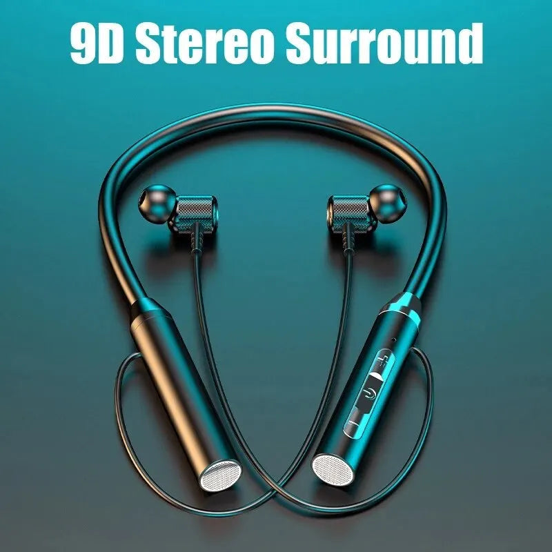 Wireless Headphones Bluetooth 5.0 Neckband Earphones Silicone Hifi 9D Stereo Sports Headset Halter Waterproof Magnetic Earbuds 🚚 Livraison rapide en 8 à 12 jours ouvrés FelizShop