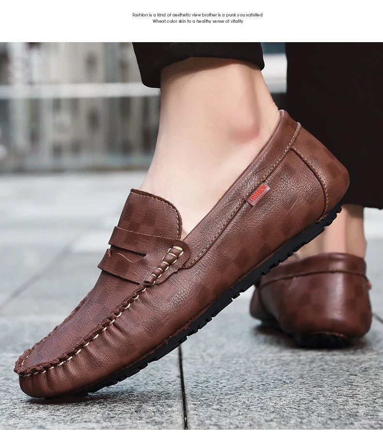 Mocassins Homme Cuir – Chaussures Décontractées à Enfiler | Loafers Style Bateau Haut de Gamme (Taille 38 à 47)🚚 Livraison rapide en 8 à 12 jours ouvrés depuis la France FelizShop
