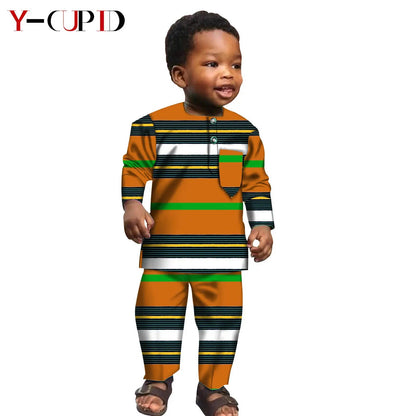 Ensemble Africain Garçon 2 Pièces – Chemise & Pantalon FelizShop