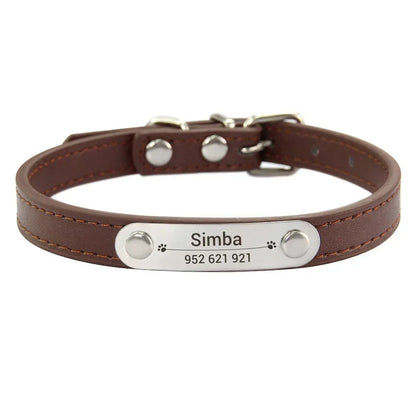 Collier Personnalisé pour Chien & Chat – Gravure Nom + Anti-Perte – Simili Cuir Rose (Taille S à L) 🚚 Livraison rapide en 8 à 12 jours ouvrés depuis la France FelizShop