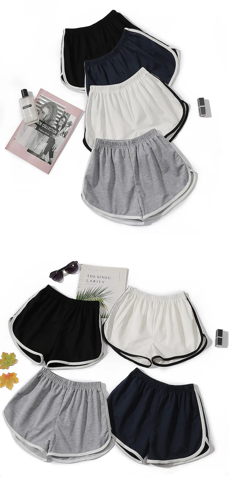 Elastic Shorts for Women, Loose Fitting, Quick Drying, Summer Thin Running, Fitness, Leisure, and Anti External Wear. Instagram🚚Livraison gratuite rapide et sécurisé FR FelizShop