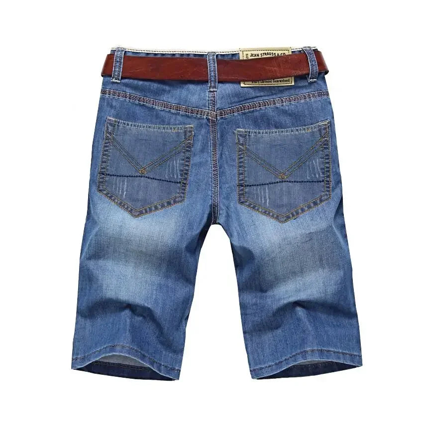 Short en Jean Homme Bleu Été – Coupe Droite, Taille 40 – Denim Coton Léger & Confortable FelizShop