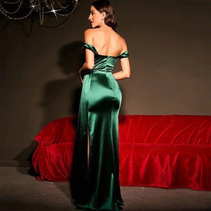 HBLL Sexy Off Shoulder Satin Evening Dress Mermaid for Women Side Slit Floor Length Backless Party Gown Elegant Luxury Vestido
🚚Livraison gratuite rapide et sécurisé FR FelizShop