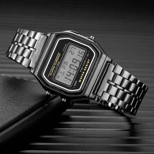 Montre Digitale LED 2025 – Sport & Waterproof – Unisexe, Style Moderne & Finition Dorée🚚 Livraison rapide en 8 à 12 jours ouvrés depuis la France FelizShop