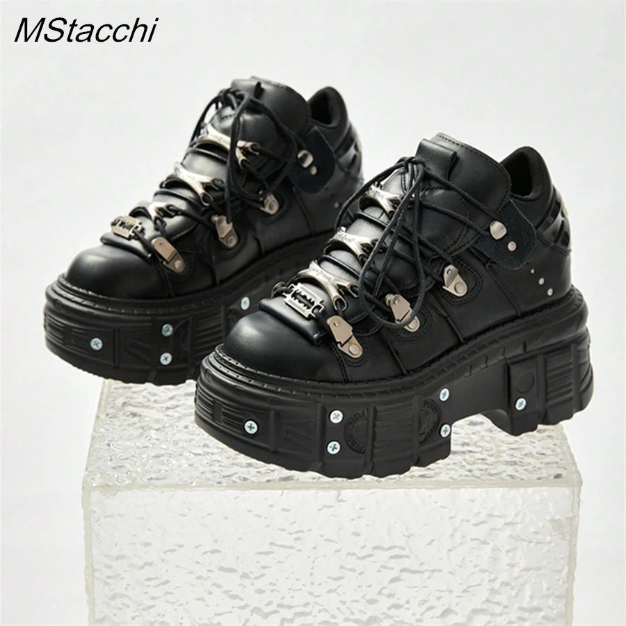 Bottines Gothiques Femme 2025 – Chaussures Noires Punk à Plateforme avec Détails Métal | Sneakers Rock Unisexes à Lacets
🚚 Livraison rapide en 8 à 12 jours ouvrés depuis la France FelizShop