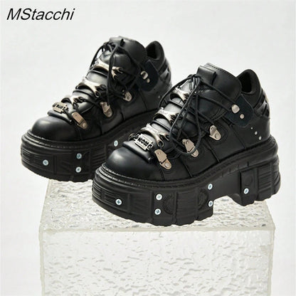 Bottines Gothiques Femme 2025 – Chaussures Noires Punk à Plateforme avec Détails Métal | Sneakers Rock Unisexes à Lacets
🚚 Livraison rapide en 8 à 12 jours ouvrés depuis la France FelizShop