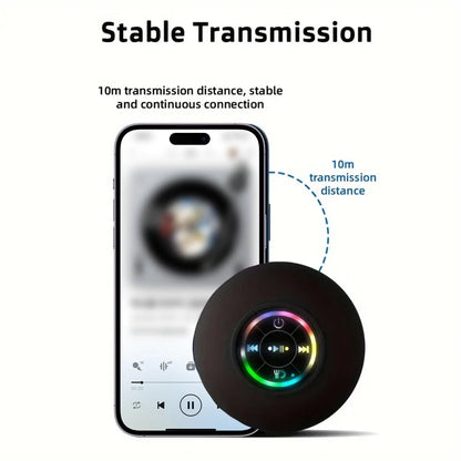 Enceinte Bluetooth Portable Sans Fil avec LED – Haut-parleur Étanche IPX4, Ventouse Puissante, Mini Son Stéréo, Idéal pour la Salle de Bain et l’Extérieur 🚚 Livraison rapide en 8 à 12 jours ouvrés depuis la Fran FelizShop