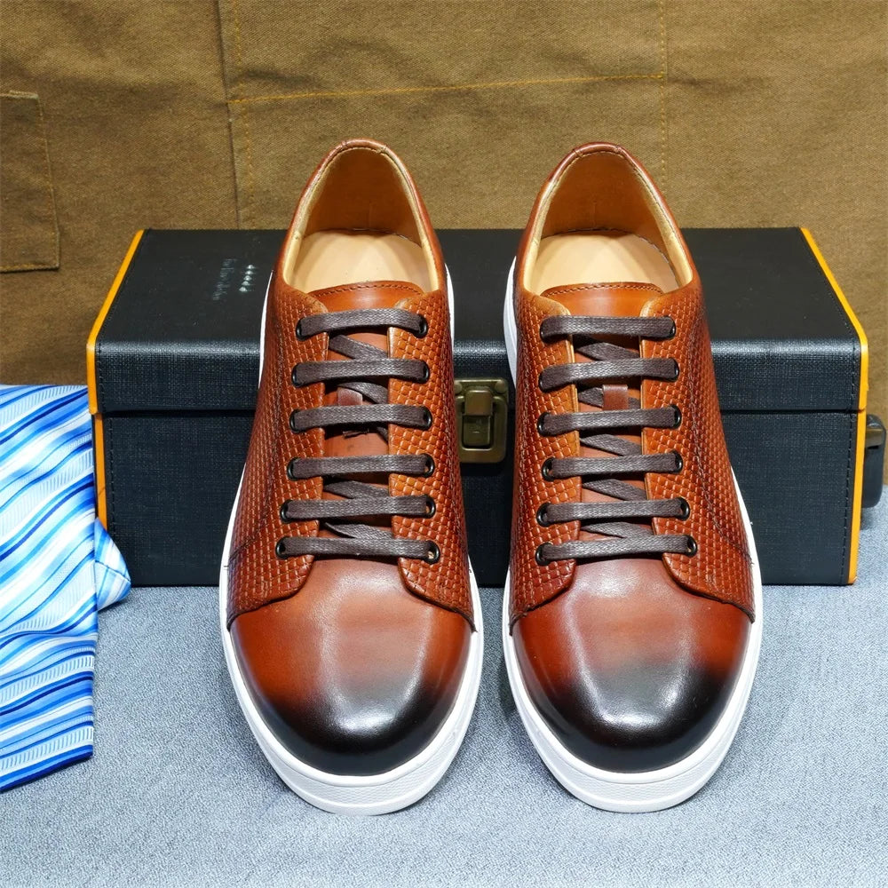 Chaussures casual classiques pour homme, taille 38 à 50 — Sneakers en cuir véritable à lacets — Derby plats, chaussures de conduite, shopping ou travail🚚 Livraison rapide en 8 à 12 jours ouvrés depuis la France FelizShop