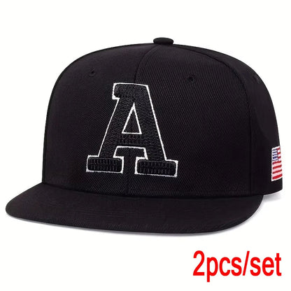 Fashion Men Hip Hop Cap A Letter Embroidery Baseball Caps cotton Snapback Hat Adult adjustment Outdoor Casual Sun Hats Bone 🚚 Livraison rapide FelizShop