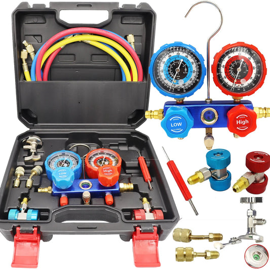 Manifold 3 Voies Climatisation – Kit Diagnostic & Recharge FelizShop