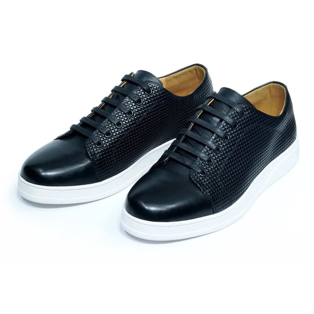Chaussures casual classiques pour homme, taille 38 à 50 — Sneakers en cuir véritable à lacets — Derby plats, chaussures de conduite, shopping ou travail🚚 Livraison rapide en 8 à 12 jours ouvrés depuis la France FelizShop