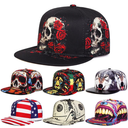 Men's Lion Animal Cartoon Printing Baseball Hat Hip Hop Fashion Women's Snapback hat Leisure Sports Button Hat Adjustable 🚚 Livraison rapide FelizShop