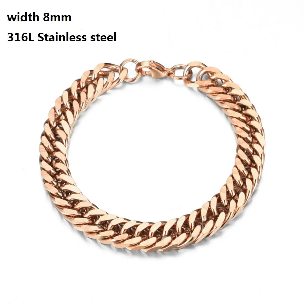 Bracelet Chaîne Cubaine en Acier Inoxydable 316L – Style Figaro Unisexe – Bijou Vintage & Tendance🚚 Livraison rapide en 8 à 12 jours ouvrés depuis la France FelizShop