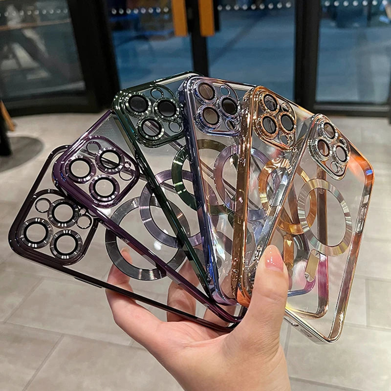 Coque Transparente Magnétique Luxe – iPhone 11 à 16 Pro Max | Compatible MagSafe & Anti-Choc🚚 Livraison rapide en 8 à 12 jours ouvrés depuis la France FelizShop