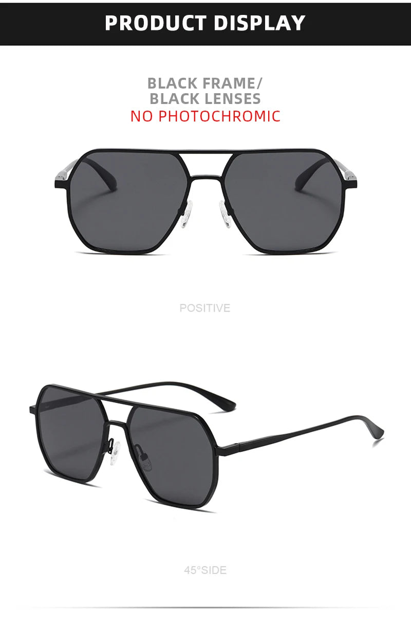 Lunettes de Soleil Photochromiques de Luxe – Polarisées & Anti-Éblouissement – Unisexe UV400🚚 Livraison rapide en 8 à 12 jours ouvrés depuis la France FelizShop