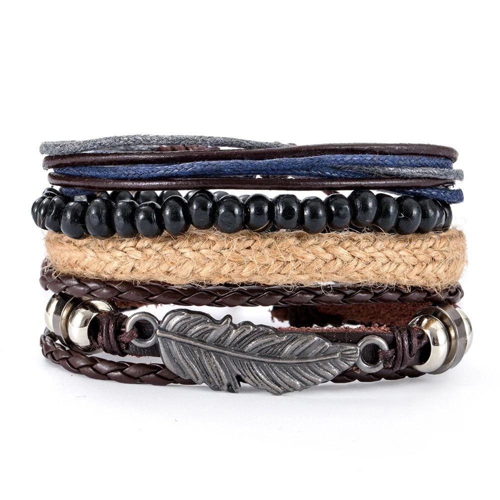 06 2024 Leather Braided Bracelet For Men 🚚 Livraison rapide en 8 à 12 jours ouvrés depuis la France FelizShop
