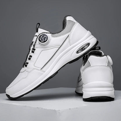 Chaussures de Sport Homme 2025 – Cuir Imperméable, Design Élastique avec Fermeture Tournante, Semelle à Coussin d’Air, Absorption des Chocs, Look Urbain Classique🚚 Livraison rapide en 8 à 12 jours ouvrés depuis la FelizShop