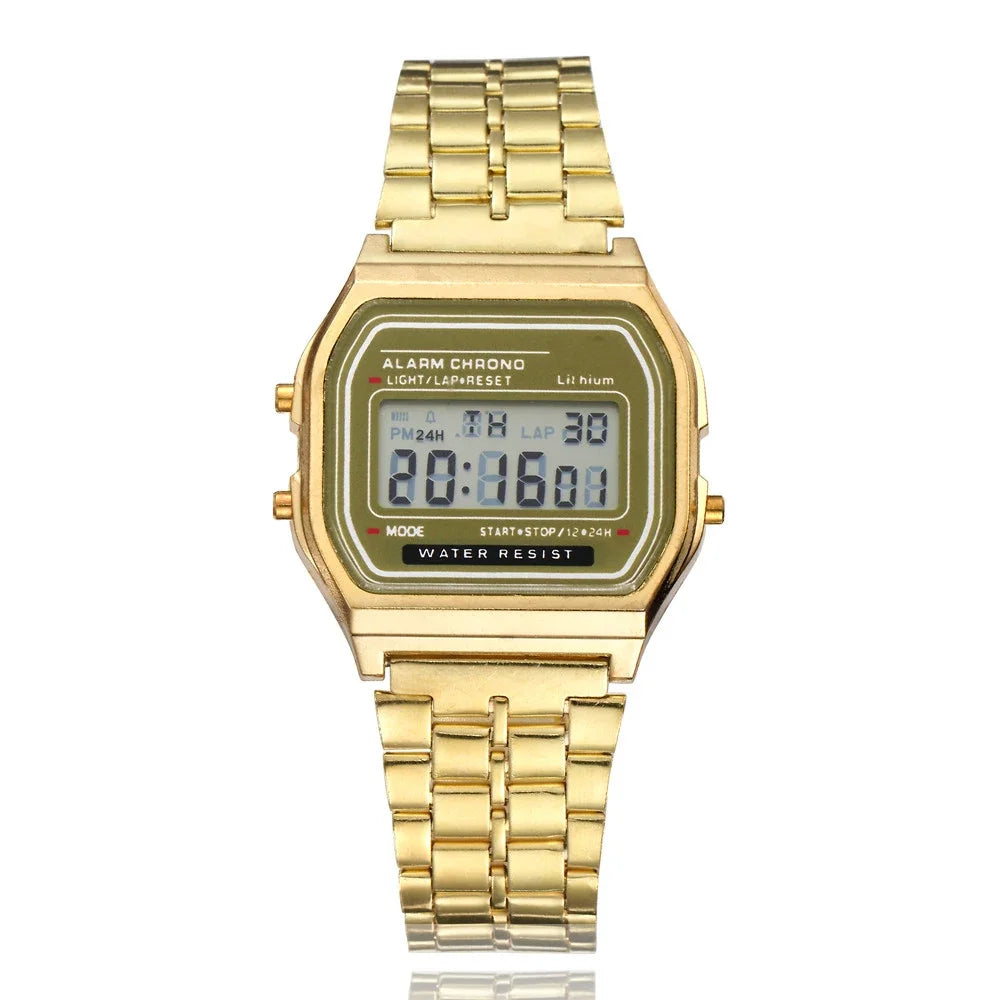Montre Digitale LED 2025 – Sport & Waterproof – Unisexe, Style Moderne & Finition Dorée🚚 Livraison rapide en 8 à 12 jours ouvrés depuis la France FelizShop