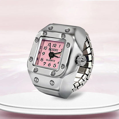 Bague Montre Rétro Punk – Anneau Quartz Vintage avec Chiffres Romains FelizShop