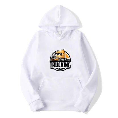 Sweat à Capuche Homme Style Streetwear – Pull Loose à Imprimé Camion, Manches Longues, Mode Décontractée Sport🚚 livraison gratuite TruckingStyle