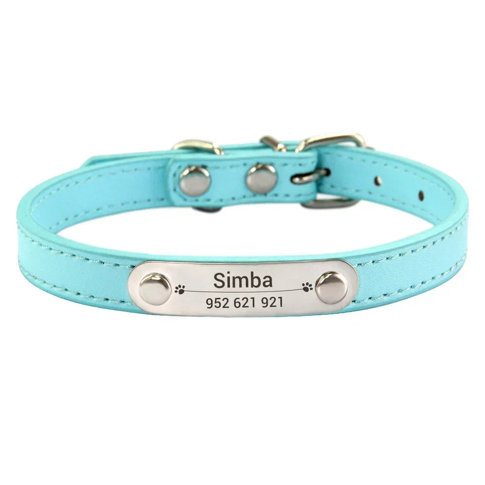 Collier Personnalisé pour Chien & Chat – Gravure Nom + Anti-Perte – Simili Cuir Rose (Taille S à L) 🚚 Livraison rapide en 8 à 12 jours ouvrés depuis la France FelizShop