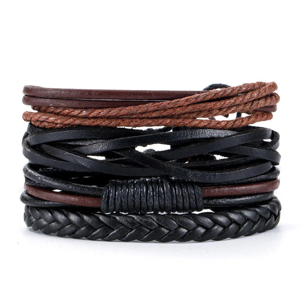 06 2024 Leather Braided Bracelet For Men 🚚 Livraison rapide en 8 à 12 jours ouvrés depuis la France FelizShop
