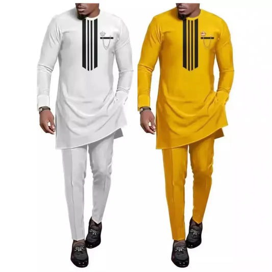 Ensemble Africain Homme Été – Chemise & Pantalon FelizShop