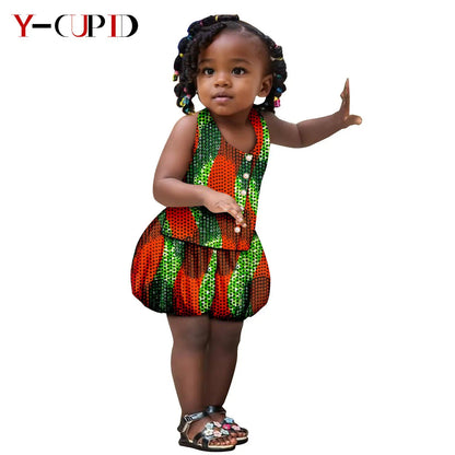 Ensemble Africain Bébé Fille – Top & Short FelizShop