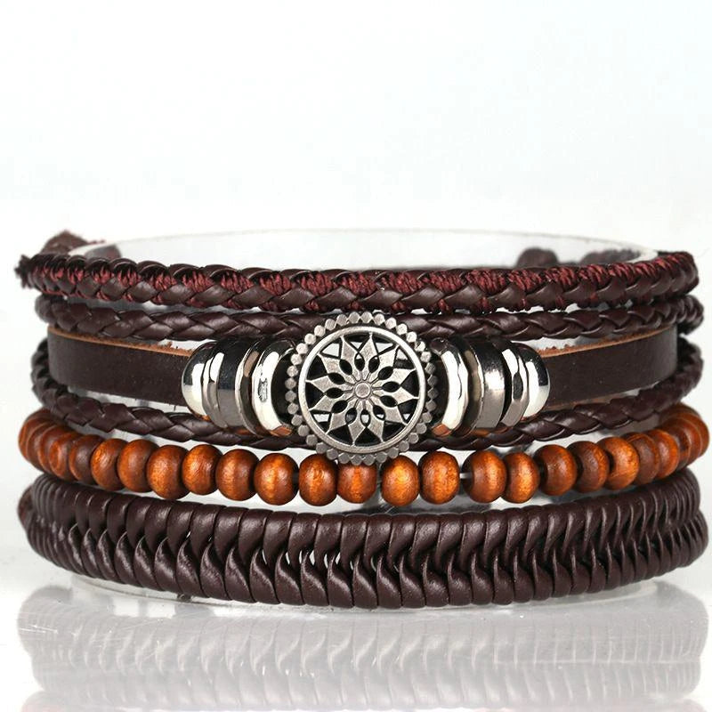 06 2024 Leather Braided Bracelet For Men 🚚 Livraison rapide en 8 à 12 jours ouvrés depuis la France FelizShop