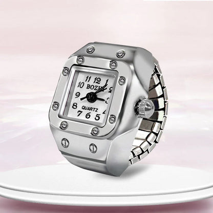 Bague Montre Rétro Punk – Anneau Quartz Vintage avec Chiffres Romains FelizShop