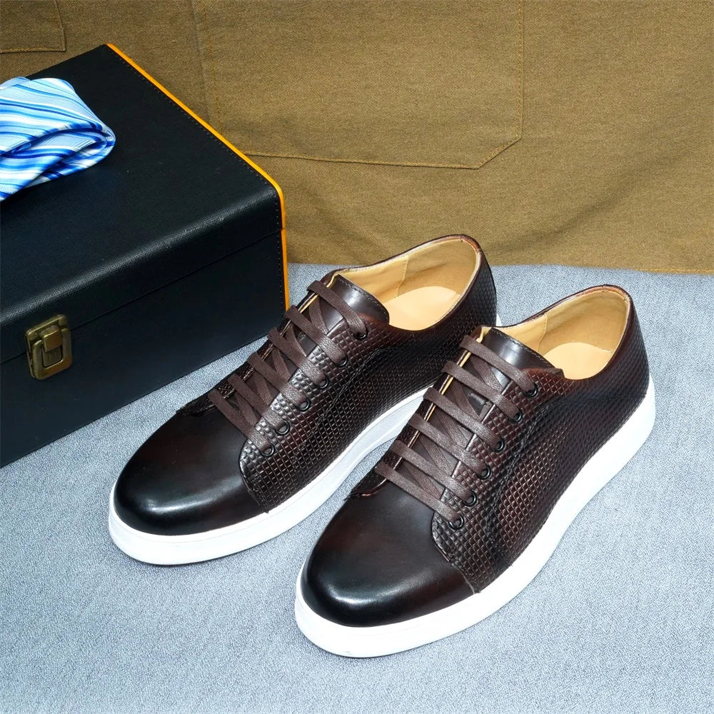 Chaussures casual classiques pour homme, taille 38 à 50 — Sneakers en cuir véritable à lacets — Derby plats, chaussures de conduite, shopping ou travail🚚 Livraison rapide en 8 à 12 jours ouvrés depuis la France FelizShop
