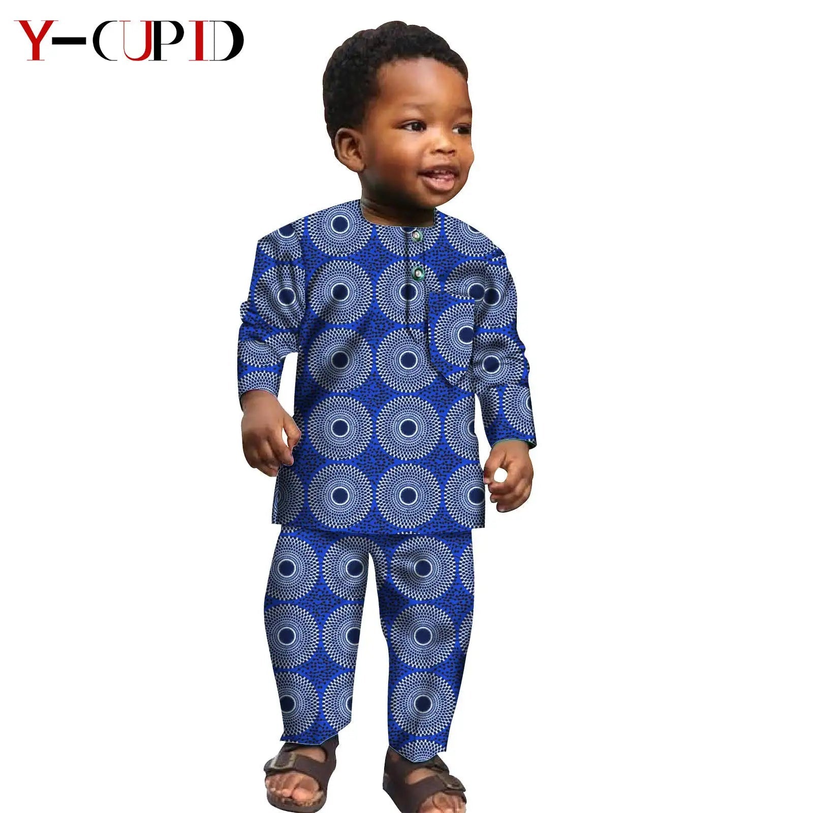 Ensemble Africain Garçon 2 Pièces – Chemise & Pantalon FelizShop