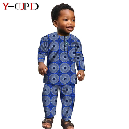 Ensemble Africain Garçon 2 Pièces – Chemise & Pantalon FelizShop