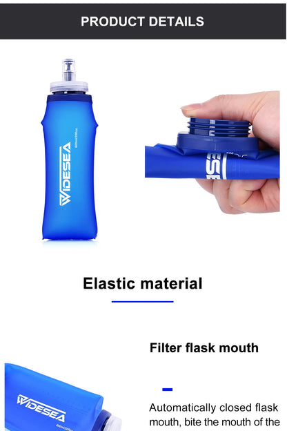Widesea Gourde souple de camping 600 ml — Bouteille pliable pour sport et randonnée — Hydratation portable sans BPA, idéale pour vélo, course et taille
🚚 Livraison rapide en 8 à 12 jours ouvrés depuis la France FelizShop