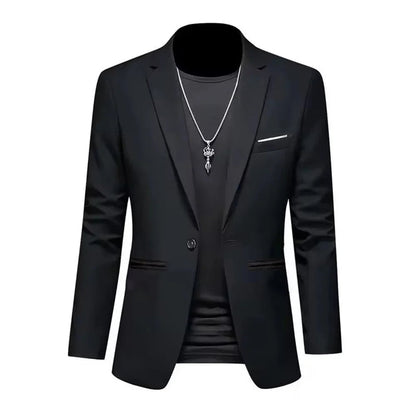 Veste de Costume Homme Tendance – Coupe Slim & Décontractée | Non Froissable, Bouton Unique🚚 Livraison rapide en 8 à 12 jours ouvrés depuis la France FelizShop