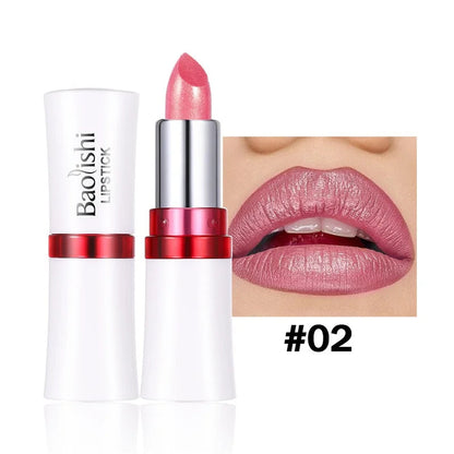 Rouge à Lèvres Pailleté Métallique – 12 Couleurs Intenses | Fini Brillant Nacré, Longue Tenue & Facile à Appliquer🚚 Livraison rapide FelizShop