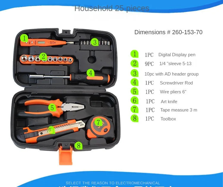 Boîte à Outils Multifonction Étanche – Coffret de Réparation Maison FelizShop