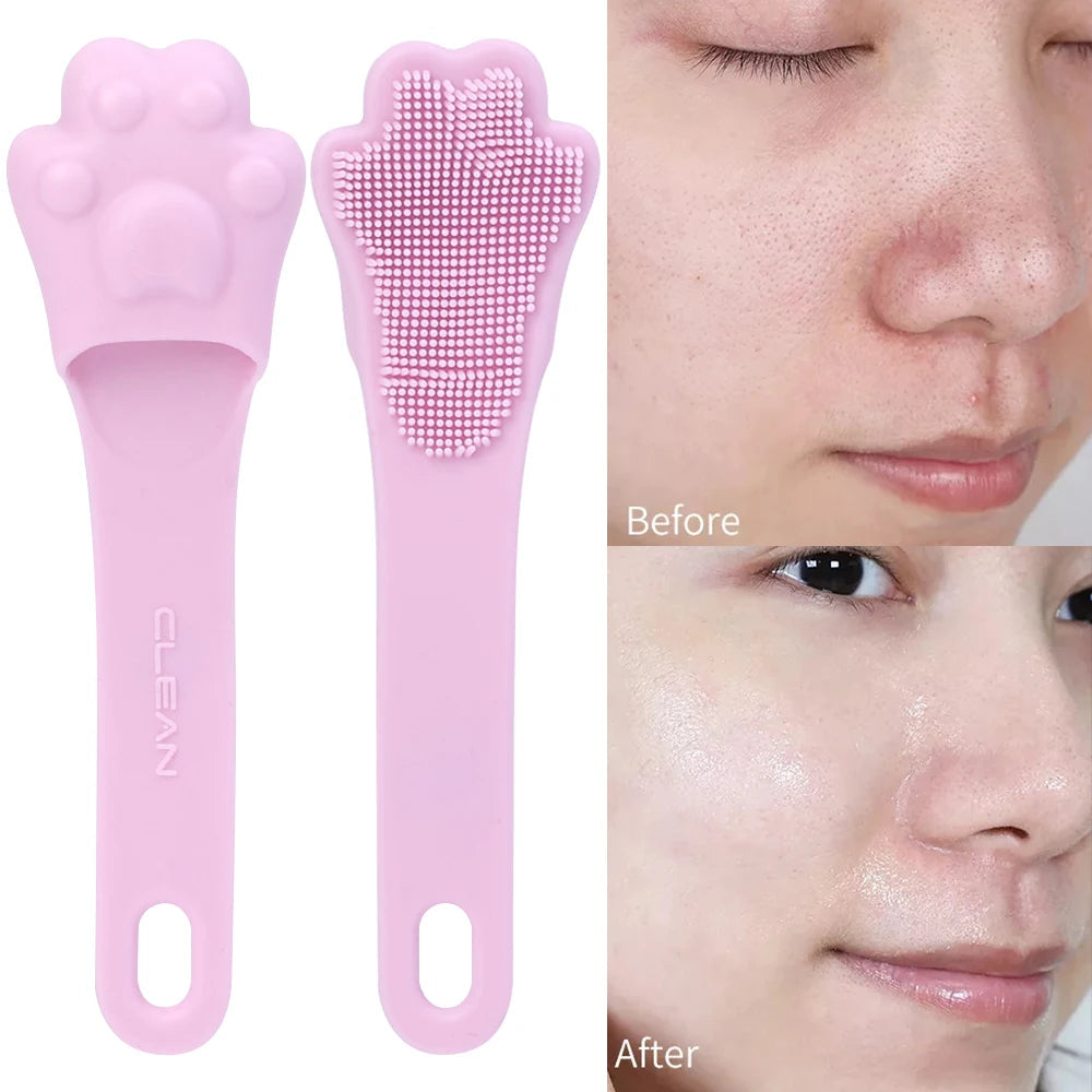 Soft Silicone Facial Cleansing Brush 2 in 1 Silicone Face Mask Brush & Face Scrubber For Exfoliating Massaging Remove Blackhead 🚚 Livraison rapide en 8 à 12 jours ouvrés depuis la France FelizShop
