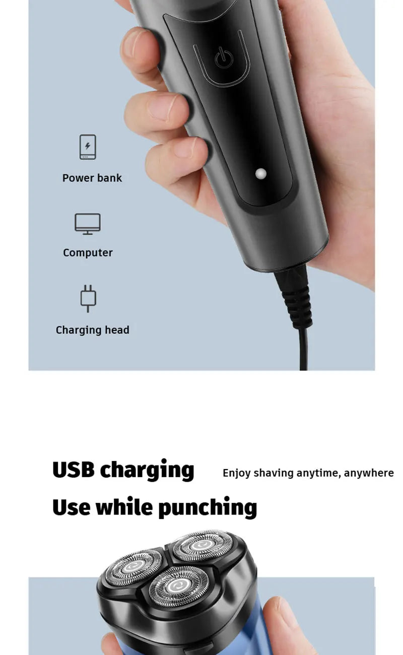 Rasoir Électrique Homme – USB Rechargeable & Étanche | Puissant & Précis🚚 Livraison rapide en 8 à 12 jours ouvrés depuis la France FelizShop