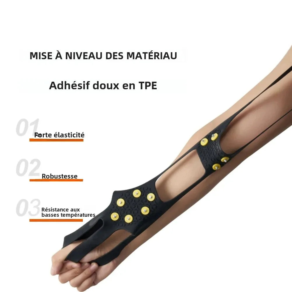 Crampons Antidérapants 10 Pointes – Griffe de Neige Universelle pour Chaussures, Randonnée, Alpinisme et Marche en Extérieur, Unisexe FelizShop