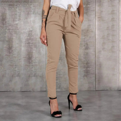 Pantalon femme 2024 – Pantalon slim décontracté en chiffon léger, taille haute, idéal pour le printemps, l’été et l’automne. Disponible en noir, kaki et vert.🚚Livraison gratuite rapide et sécurisé FR FelizShop