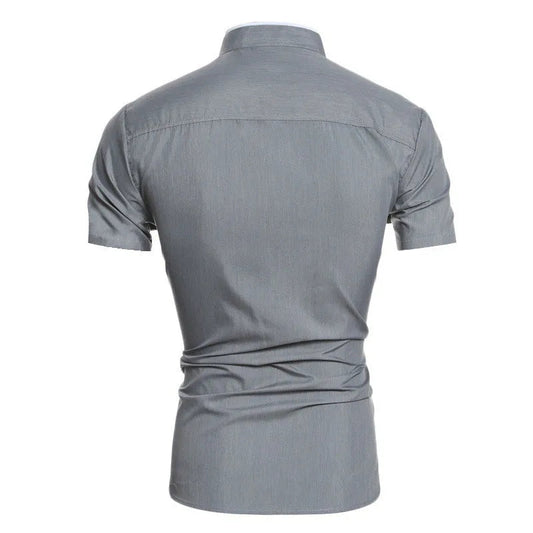 Chemise Homme Manches Courtes – Unie & Décontractée – Idéale pour l'Été et le Quotidien🚚 Livraison rapide en 8 à 12 jours ouvrés depuis la France FelizShop