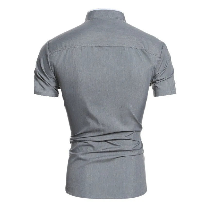 Chemise Homme Manches Courtes – Unie & Décontractée – Idéale pour l'Été et le Quotidien🚚 Livraison rapide en 8 à 12 jours ouvrés depuis la France FelizShop