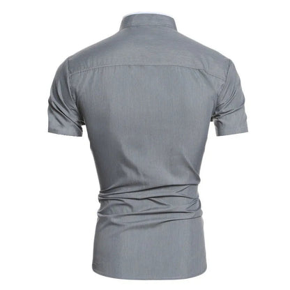 Chemise Homme Manches Courtes – Unie & Décontractée – Idéale pour l'Été et le Quotidien🚚 Livraison rapide en 8 à 12 jours ouvrés depuis la France FelizShop