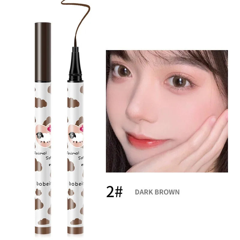 Eyeliner Liquide Waterproof – Noir & Brun | Séchage Rapide, Effet Lying Silkworm pour Regard Agrandi🚚 Livraison rapide FelizShop
